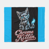 Chrome Kitten Fleece-Decke Fleecedecke (Vorderseite (Horizontal))