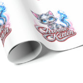 CHROME KITTEN Glanz-Verpackungspapier Geschenkpapier (Rolleneckpunkt)