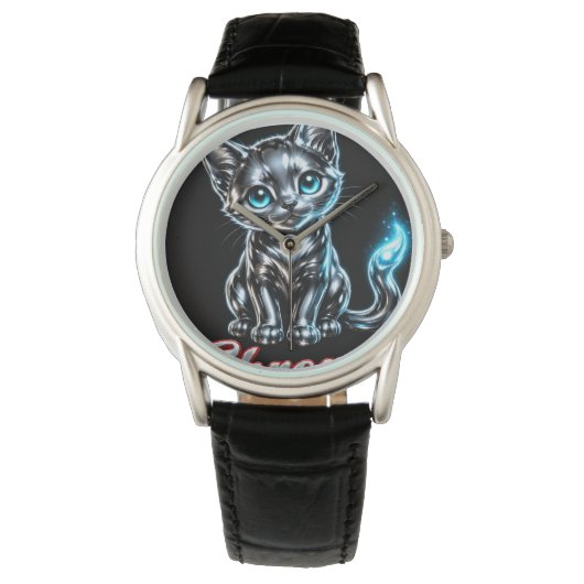 Chrome Kitten Herren Ageless Uhr - Leder  (Vorderseite)