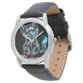 Chrome Kitten Herren Ageless Uhr - Leder  (Schrägansicht)