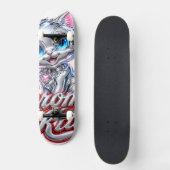 Chrome Kitten Skateboard mit Achsen und Rädern (Vorderseite)