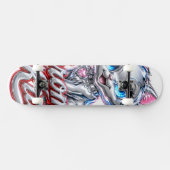 Chrome Kitten Skateboard mit Achsen und Rädern (Horizontal)