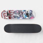 Chrome Kitten Skateboard mit Achsen und Rädern (Horizontal)