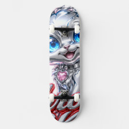 CHROME KITTEN Skateboard, mit Trucks und Rädern Skateboard