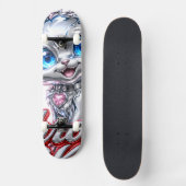 CHROME KITTEN Skateboard, mit Trucks und Rädern Skateboard (Vorderseite)