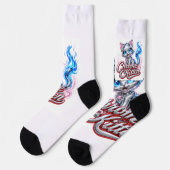 CHROME KITTEN "Slipper" Crew Socke (Linkes Detail)