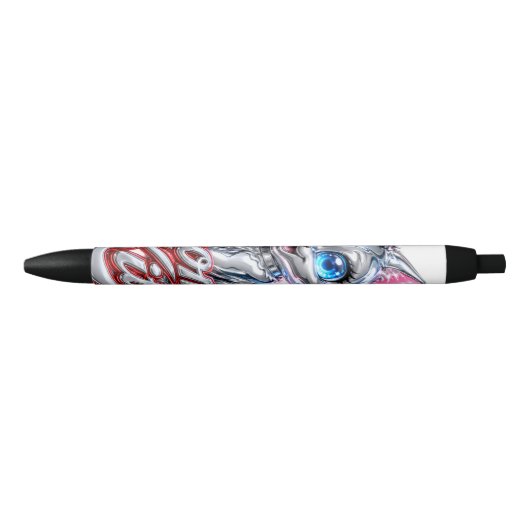 Chrome Kitten Stift mit schwarzer Tinte (Vorderseite)