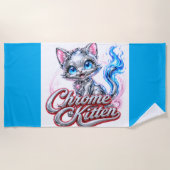 Chrome Kitten Strandtuch (Vorderseite)