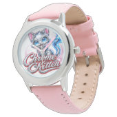 Chrome Kitten Style Diva Mädchen Uhr (Schrägansicht)