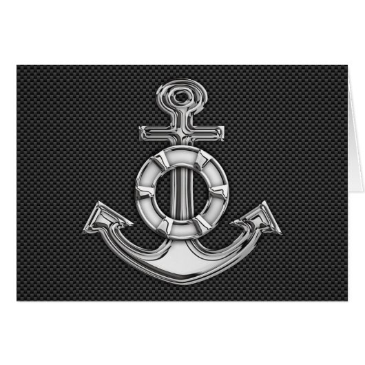 Chrome Lifesaver Anker auf Kohlenstofffaser (Vorderseite (Horizontal))