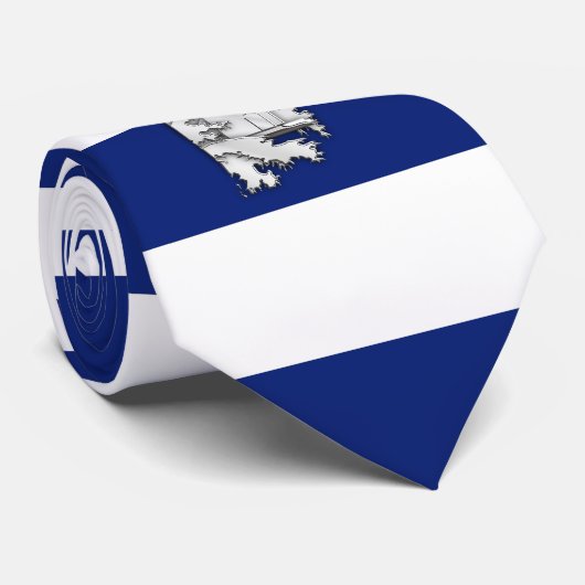 Chrome Lighthouse auf blaue Streifen der Nautical Krawatte (Gerollt)