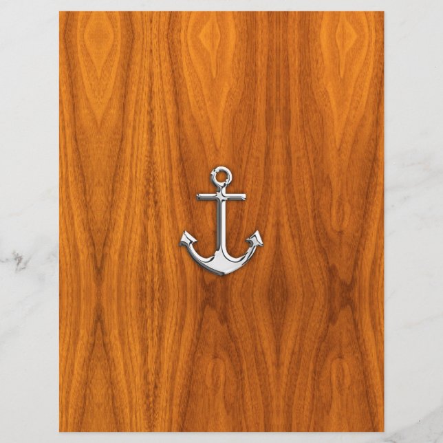 Chrome Like Anchor auf Teak Veneer (Vorderseite)