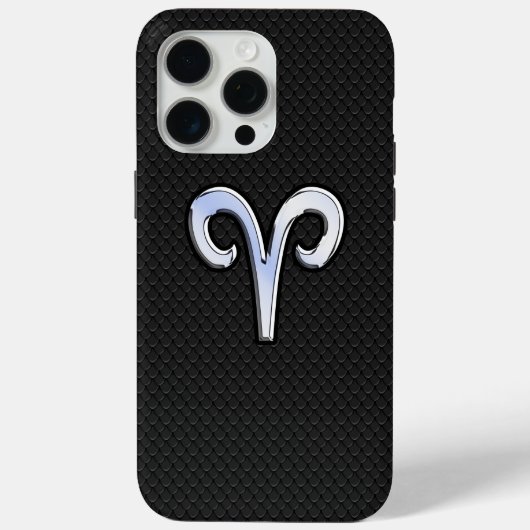 Chrome like Aries Zodiac Sign Case-Mate iPhone Hülle (Rückseite)