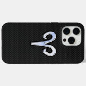 Chrome like Aries Zodiac Sign Case-Mate iPhone Hülle (Rückseite (Horizontal))