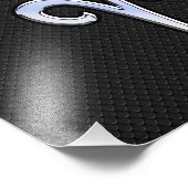 Chrome like Aries Zodiac Sign Fotodruck (Ecke)