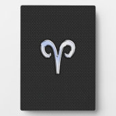 Chrome like Aries Zodiac Sign Fotoplatte (Vorderseite)