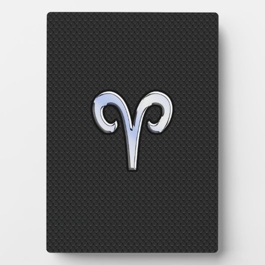 Chrome like Aries Zodiac Sign Fotoplatte (Vorderseite)