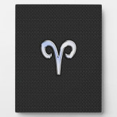 Chrome like Aries Zodiac Sign Fotoplatte (Vorderseite)