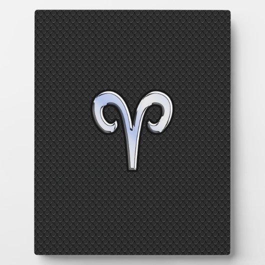 Chrome like Aries Zodiac Sign Fotoplatte (Vorderseite)