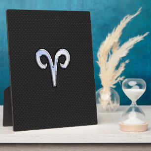 Chrome like Aries Zodiac Sign Fotoplatte