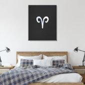 Chrome like Aries Zodiac Sign Leinwanddruck (Insitu (Schlafzimmer))