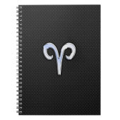 Chrome like Aries Zodiac Sign Notizblock (Vorderseite)