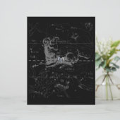 Chrome like Aries Zodiac Sign on Hevelius Black (Stehend Vorderseite)