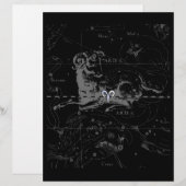Chrome like Aries Zodiac Sign on Hevelius Black (Vorne/Hinten)