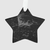 Chrome like Aries Zodiac Sign on Hevelius Black Ornament (Rückseite)