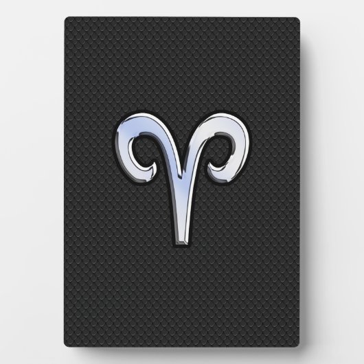 Chrome like Aries Zodiac Symbol Fotoplatte (Vorderseite)