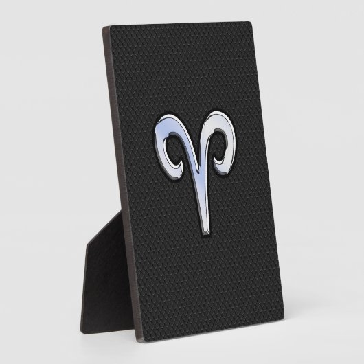 Chrome like Aries Zodiac Symbol Fotoplatte (Seite)