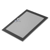 Chrome like Aries Zodiac Symbol Notizblock (angewinkelt)
