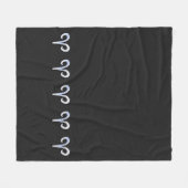 Chrome like Aries Zodiac Symbol Snake Skin Style Fleecedecke (Vorderseite (Horizontal))