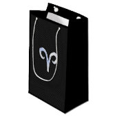 Chrome like Aries Zodiac Symbol Snake Skin Style Kleine Geschenktüte (Vorderseite Schrägansicht)