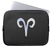 Chrome like Aries Zodiac Symbol Snake Skin Style Laptopschutzhülle (Vorderseite)