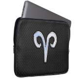 Chrome like Aries Zodiac Symbol Snake Skin Style Laptopschutzhülle (Vorne Rechts)