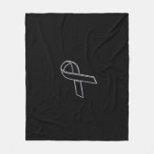 Chrome like Black Ribbon Awareness Fleecedecke (Vorderseite)