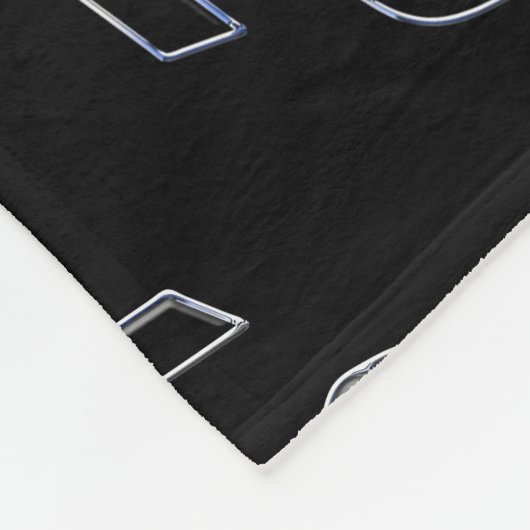 Chrome like Black Ribbon Awareness Fleecedecke (Ecke)