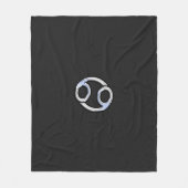 Chrome like Cancer Zodiac Sign auf Schlange Dekora Fleecedecke (Vorderseite)