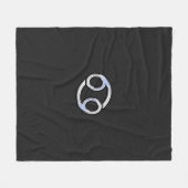 Chrome like Cancer Zodiac Sign auf Schlange Dekora Fleecedecke (Vorderseite (Horizontal))