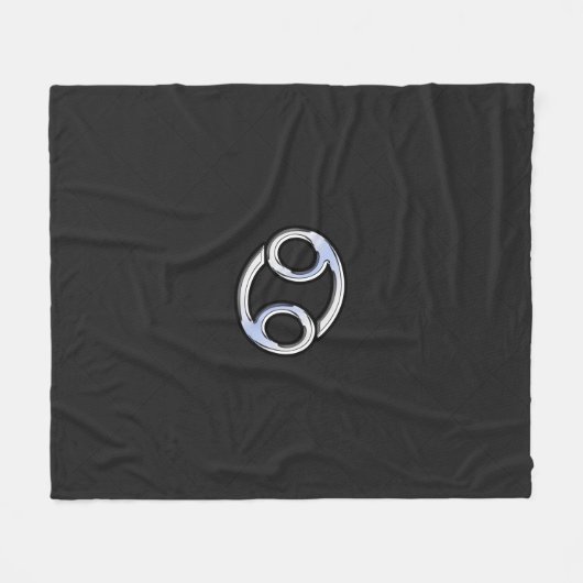 Chrome like Cancer Zodiac Sign auf Schlange Dekora Fleecedecke (Vorderseite (Horizontal))