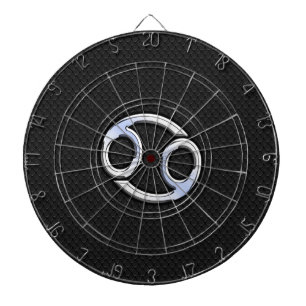 Chrome like Cancer Zodiac Sign auf Schlange Haut S Dartscheibe