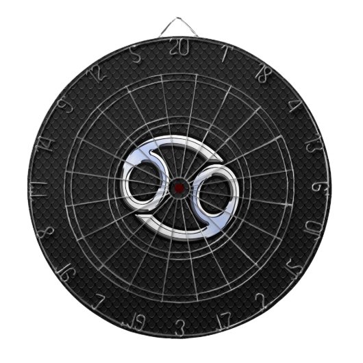 Chrome like Cancer Zodiac Sign auf Schlange Haut S Dartscheibe (vorne)