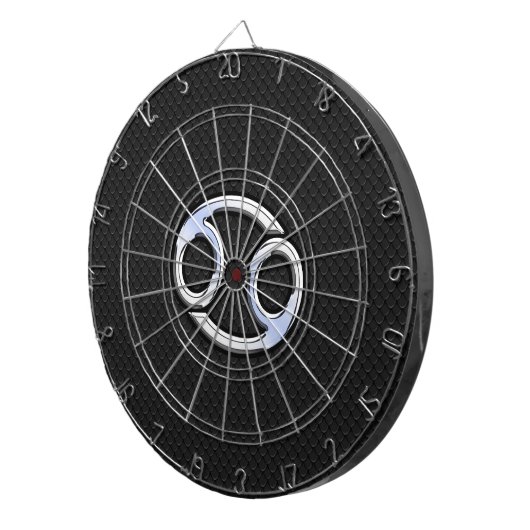 Chrome like Cancer Zodiac Sign auf Schlange Haut S Dartscheibe (Vorderseite rechts)