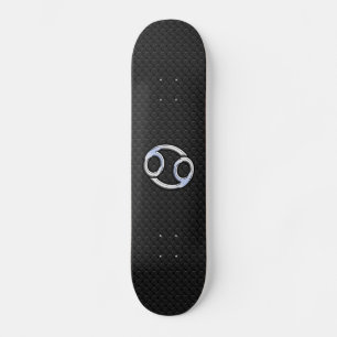 Chrome like Cancer Zodiac Sign auf Schlange Haut S Skateboard