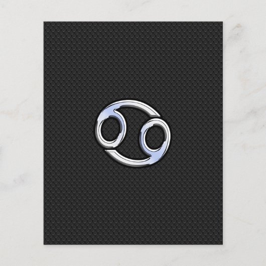 Chrome like Cancer Zodiac Sign Flyer (Vorne)