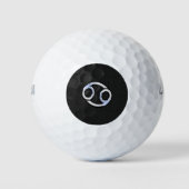 Chrome Like Cancer Zodiac Sign on Snake Decor Golfball (Vorderseite)