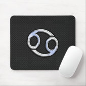 Chrome like Cancer Zodiac Symbol auf Schlangenstil Mousepad (Mit Mouse)