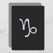 Chrome like Capricorn Zodiac Sign on Snake style (Vorne/Hinten)