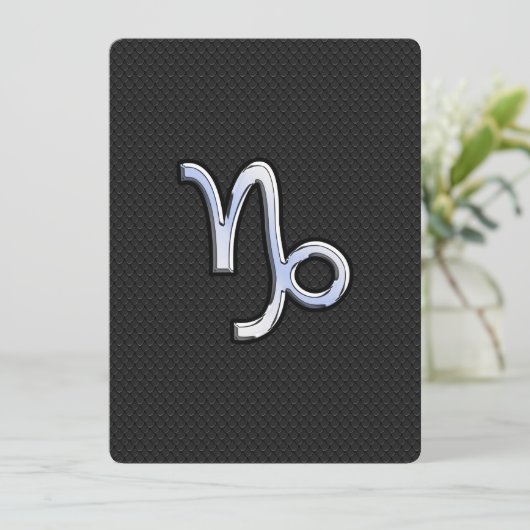 Chrome like Capricorn Zodiac Sign on Snake style (Stehend Vorderseite)